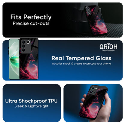 Moon Wolf Glass Case for IQOO Z10x 5G