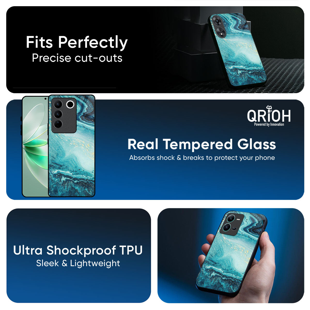 Sea Water Glass Case for iQOO Neo 10R 5G