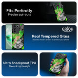 Anime Green Splash Glass Case for Vivo T4x 5G