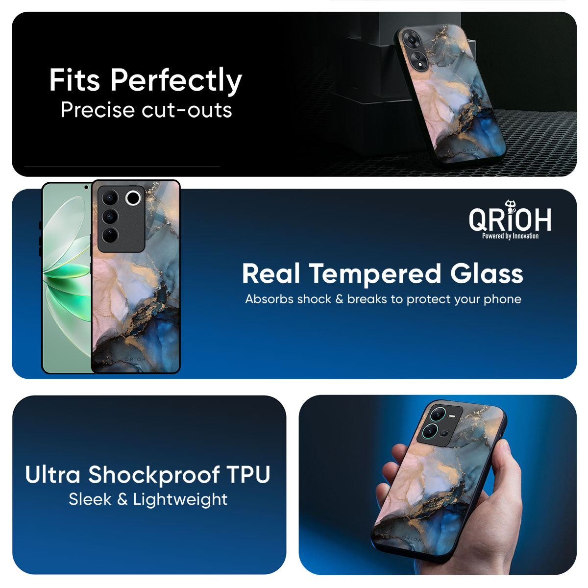 Marble Ink Abstract Glass Case for iQOO Neo 10 5G