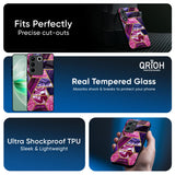 Electroplated Geometric Marble Glass Case for Vivo T4x 5G