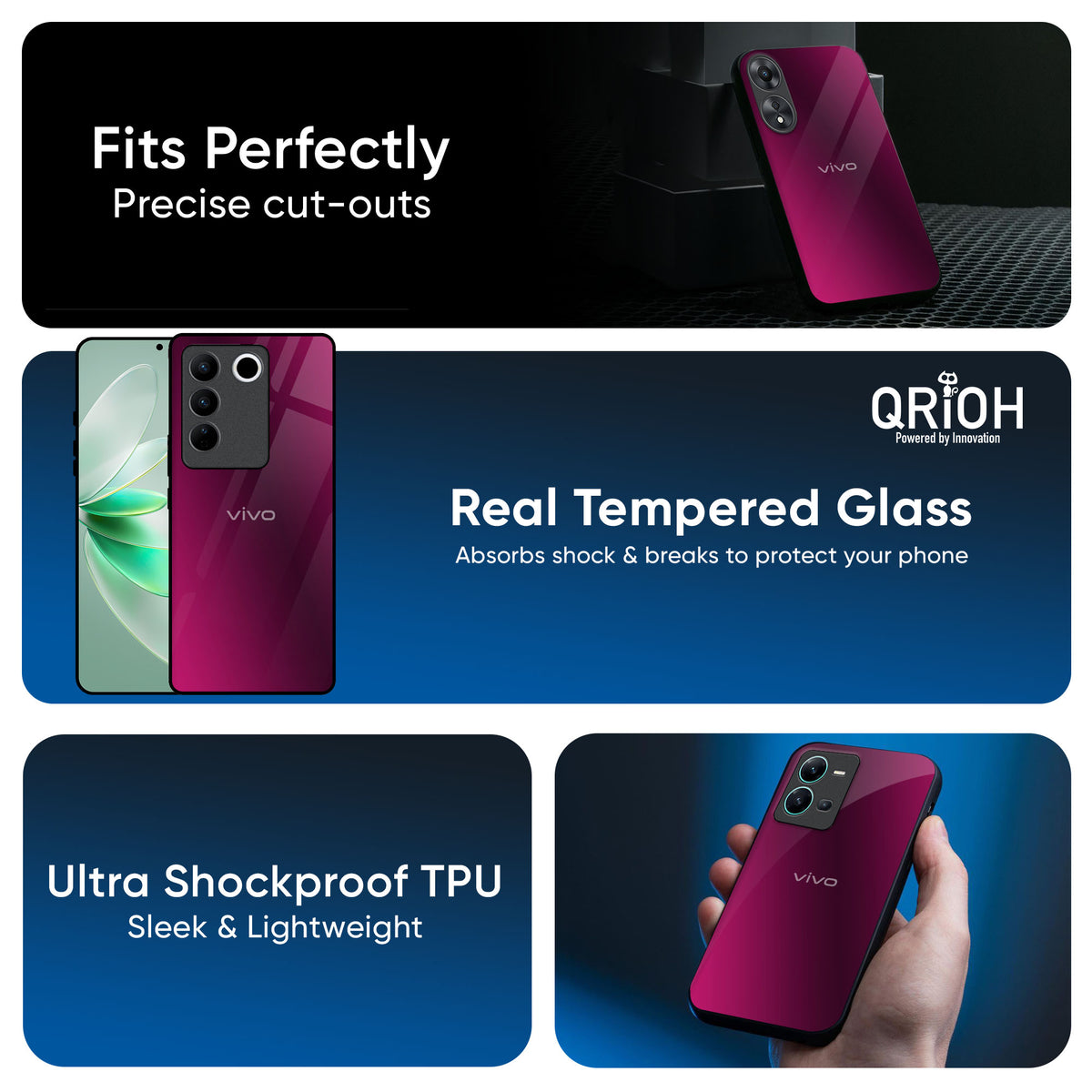 Pink Burst Glass Case for Vivo X300 Pro 5G