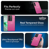 Pink Ribbon Caddy Glass Case for Vivo V70 FE 5G