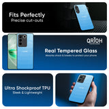 Wavy Blue Pattern Glass Case for Vivo V70 FE 5G