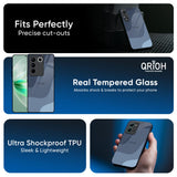 Navy Blue Ombre Glass Case for Vivo Y21 5G