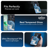 Blue Waves Glass Case for Vivo T4x 5G