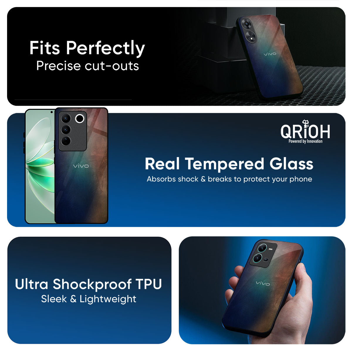 Rusty Gradient Glass Case for Vivo Y400 Pro 5G
