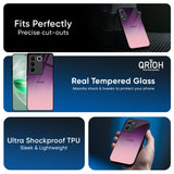 Purple Gradient Glass case for Vivo T4x 5G
