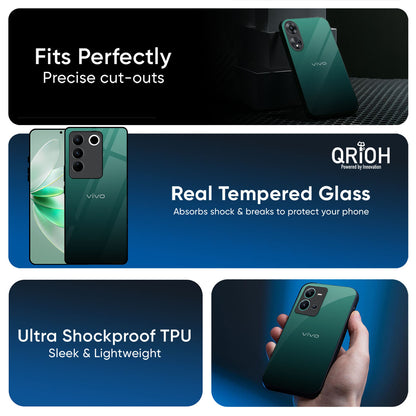 Palm Green Glass Case For Vivo T4 5G