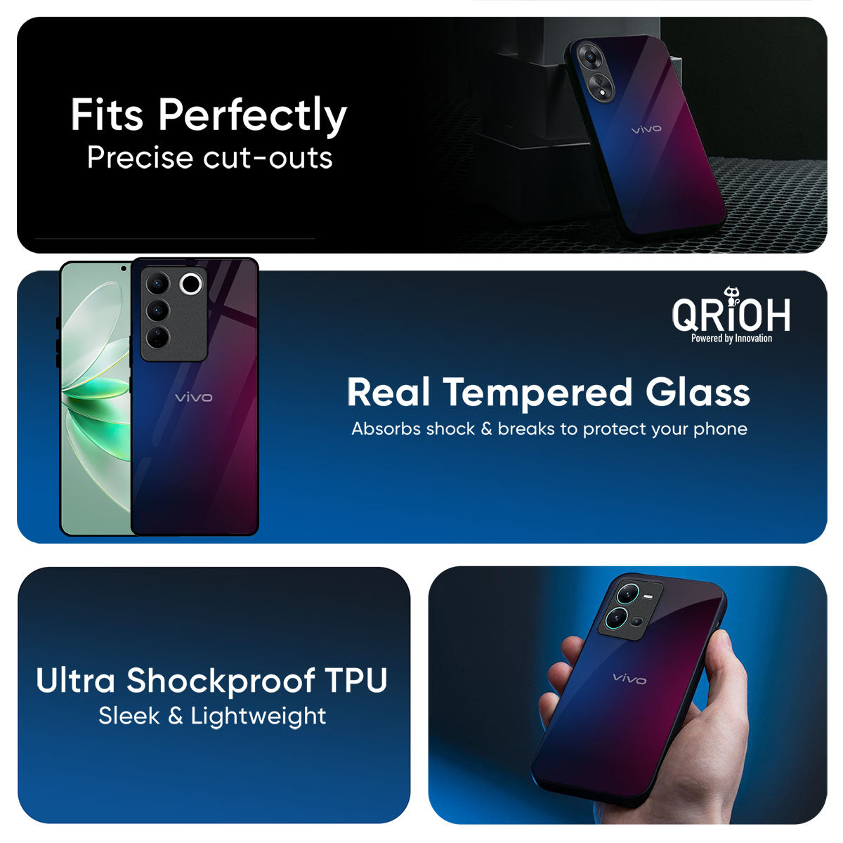 Mix Gradient Shade Glass Case For iQOO Neo 10R 5G