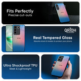 Blue & Pink Ombre Glass case for Vivo T4 Ultra 5G