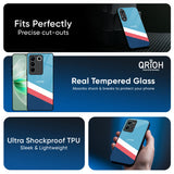 Pink & White Stripes Glass Case For Vivo Y31 5G