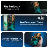 Watercolor Wave Glass Case for Vivo T4x 5G