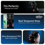 Tropical Art Flower Glass Case for Vivo T4x 5G