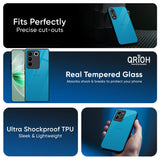 Blue Aqua Glass Case for Vivo T4x 5G