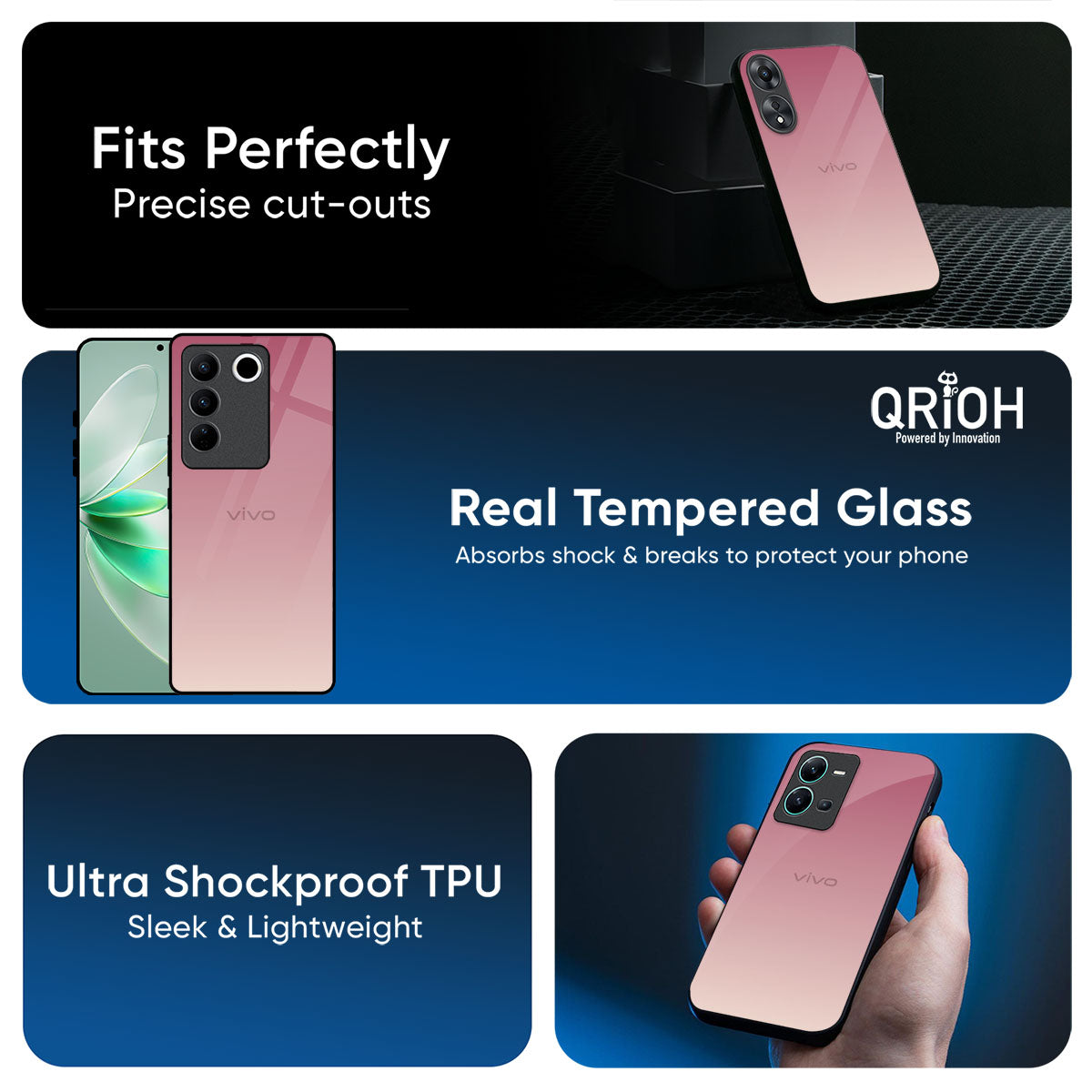 Blooming Pink Glass Case for Vivo X200 FE 5G
