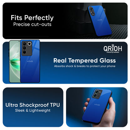 Egyptian Blue Glass Case for Vivo Y21 5G