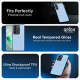 Pastel Sky Blue Glass Case for Vivo T4x 5G