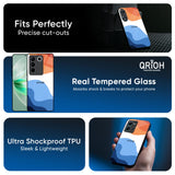 Wavy Color Pattern Glass Case for Vivo Y200e 5G