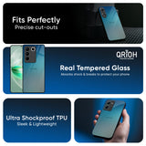 Sea Theme Gradient Glass Case for Vivo T4x 5G