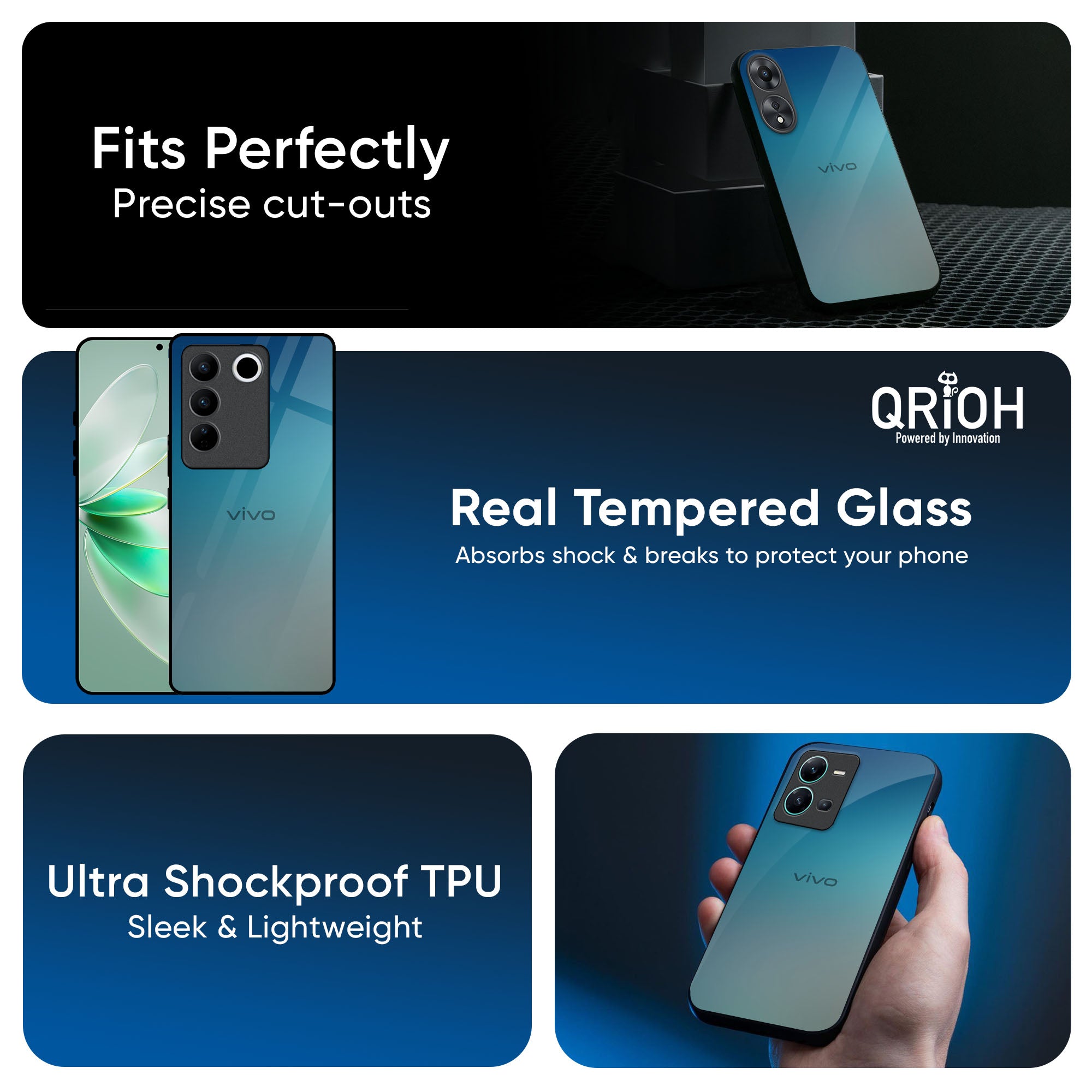 Sea Theme Gradient Glass Case for IQOO 15 5G