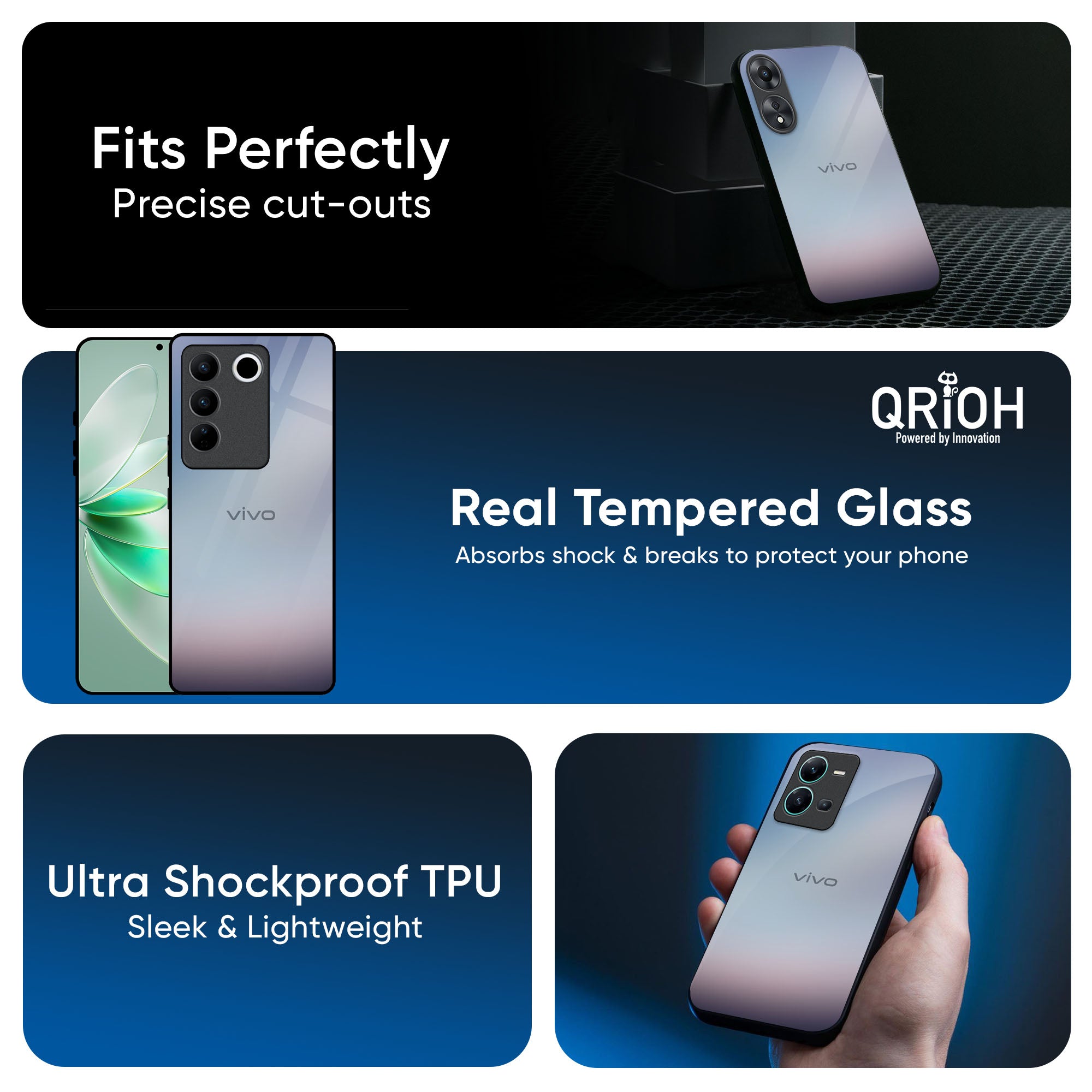Light Sky Texture Glass Case for Vivo V70 FE 5G