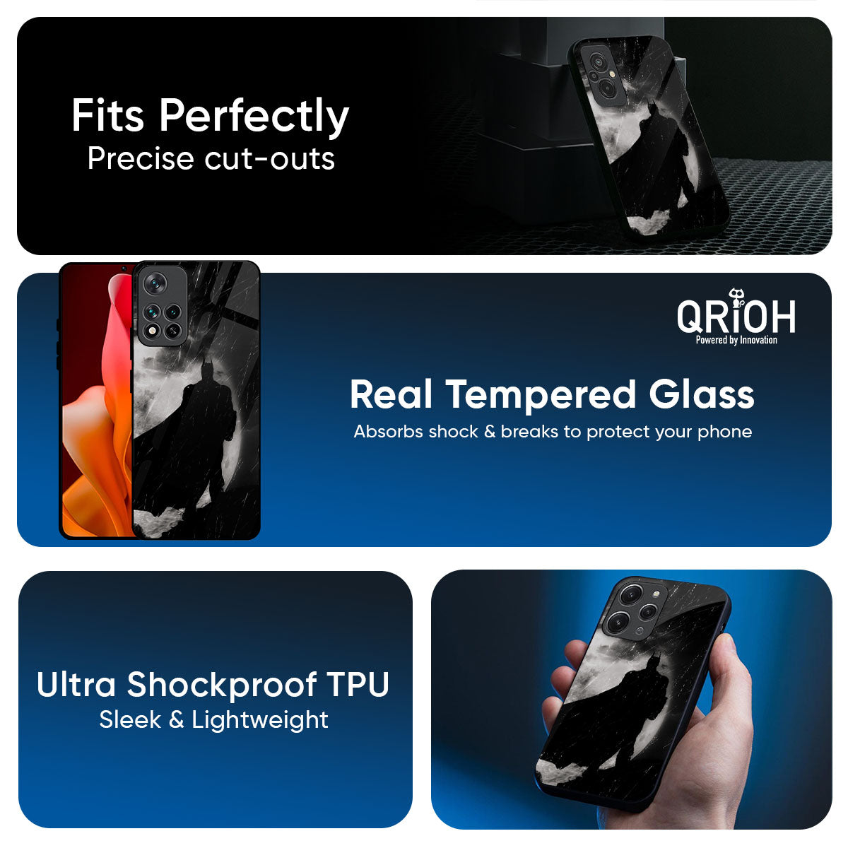 Dark Warrior Hero Glass Case for Mi 15 5G