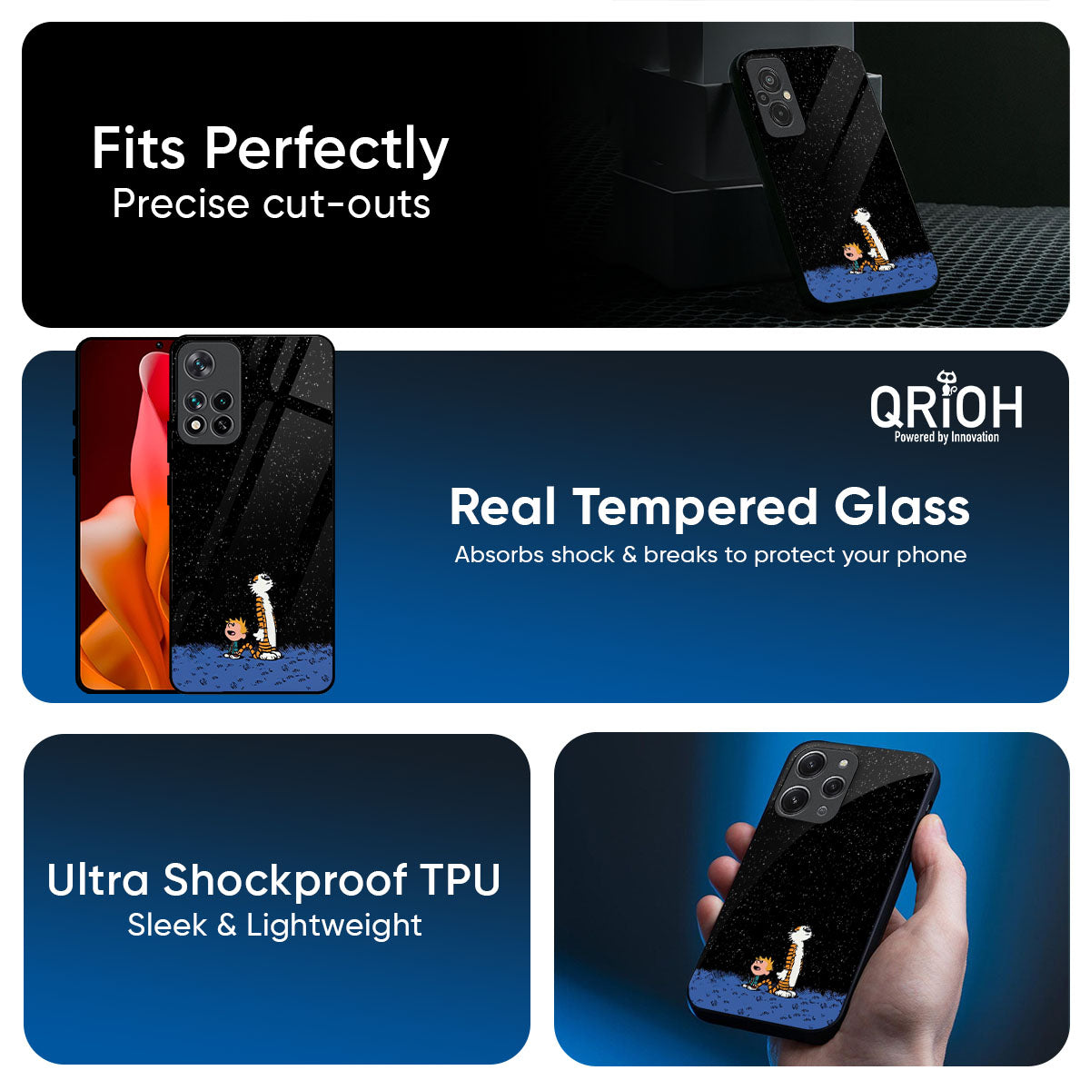 Night Sky Star Glass Case for Redmi Note 15 Pro 5G