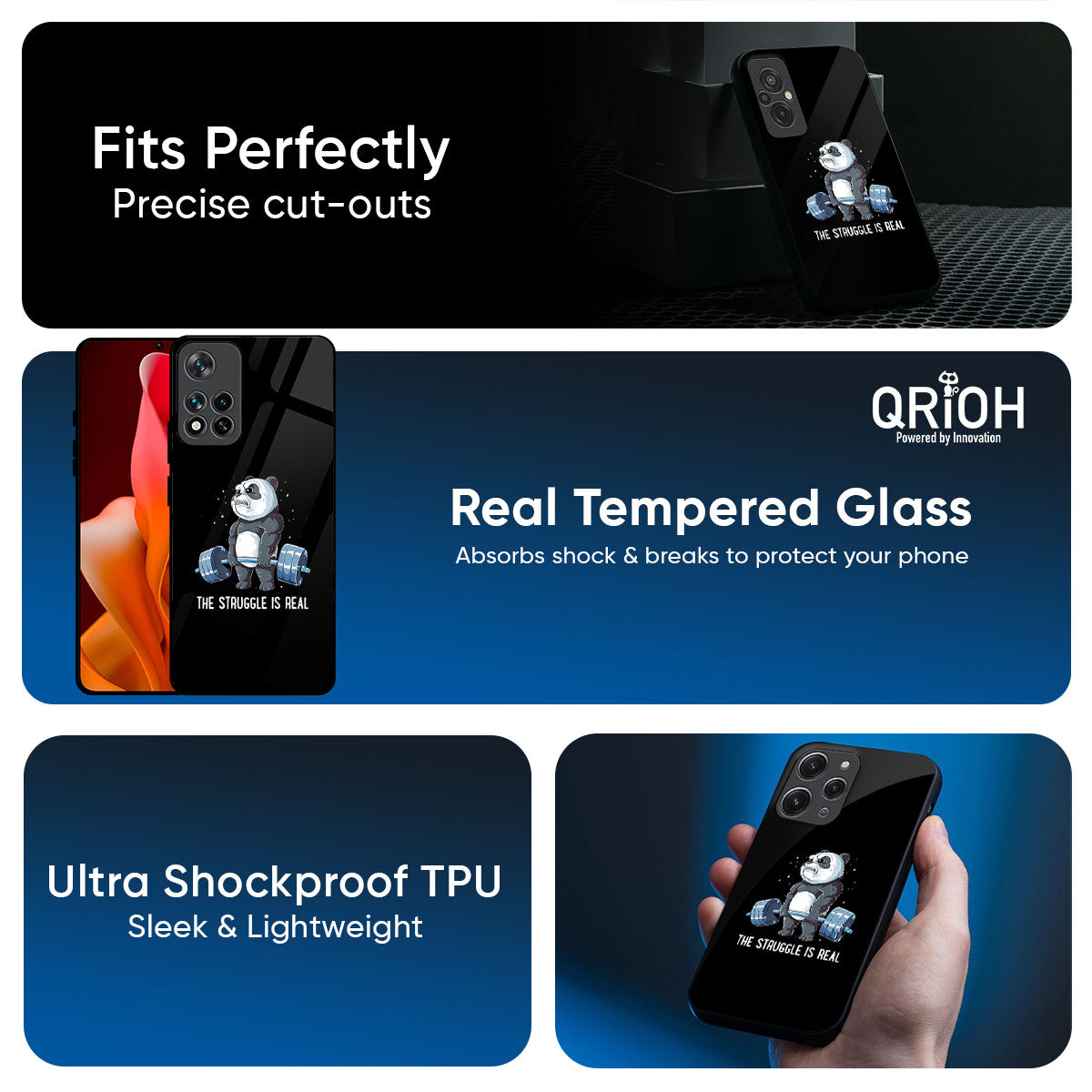 Real Struggle Glass Case for Redmi Note 15 Pro 5G