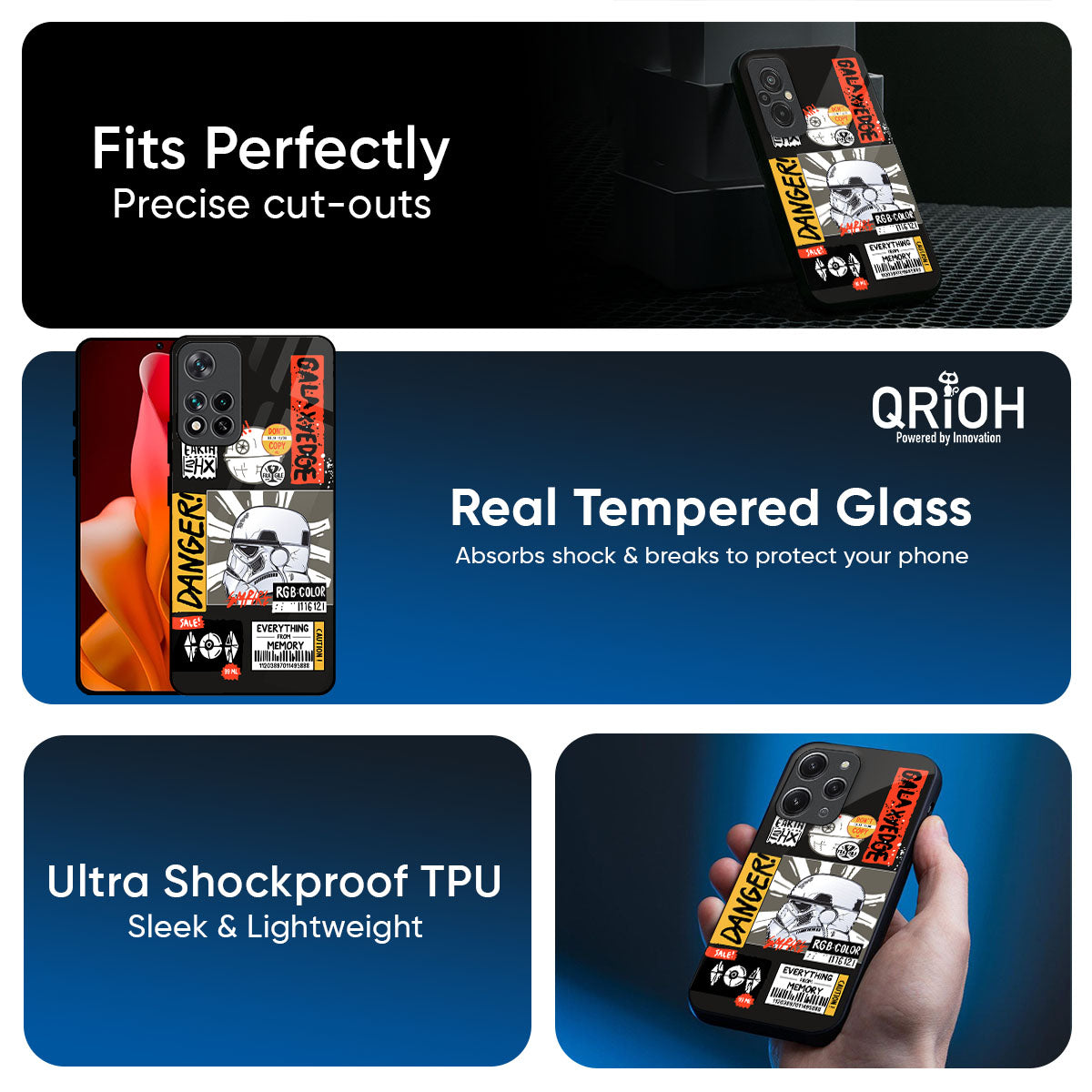 Galaxy Edge Glass Case for Redmi Note 15 5G