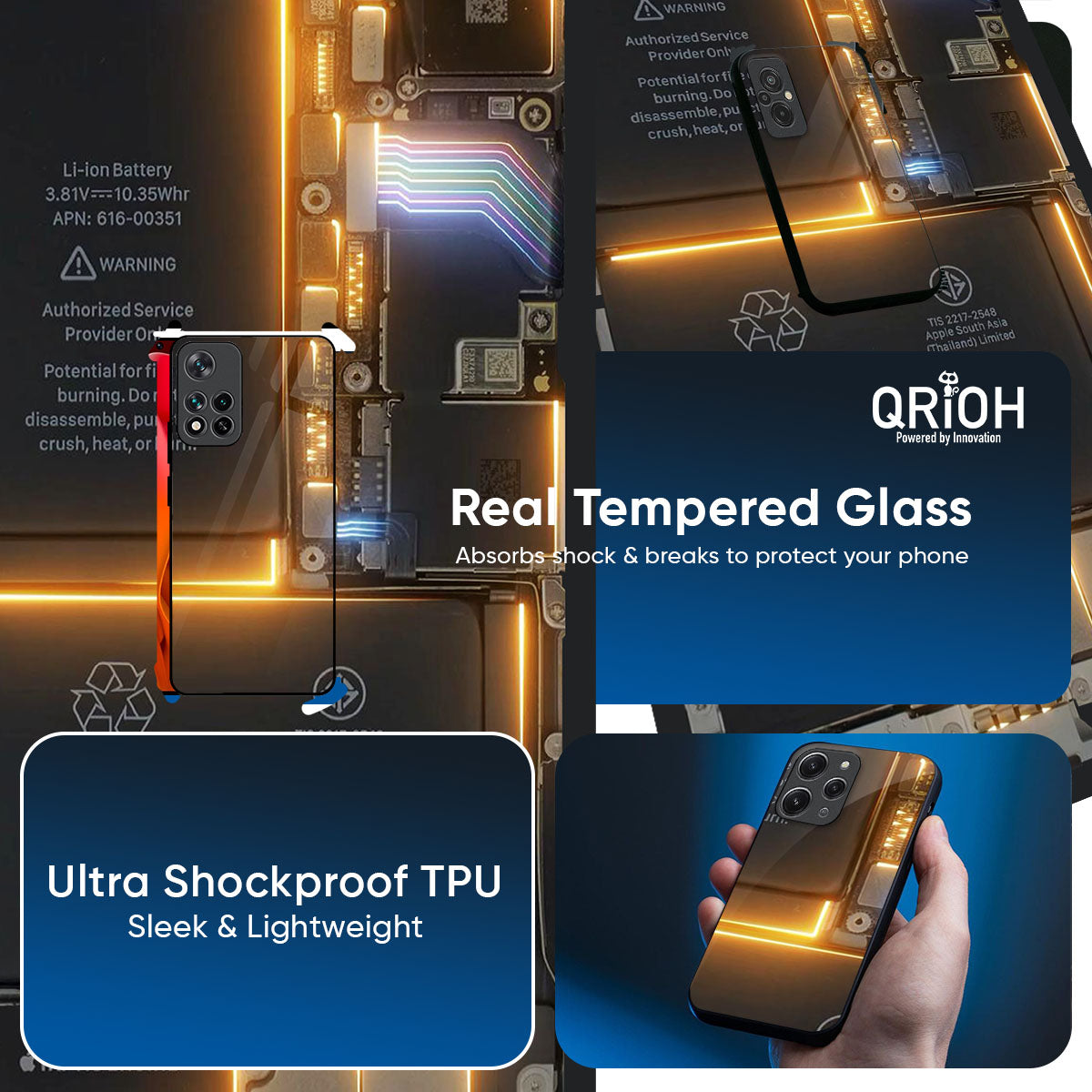 Glow Up Skeleton Glass Case for Mi 15 5G