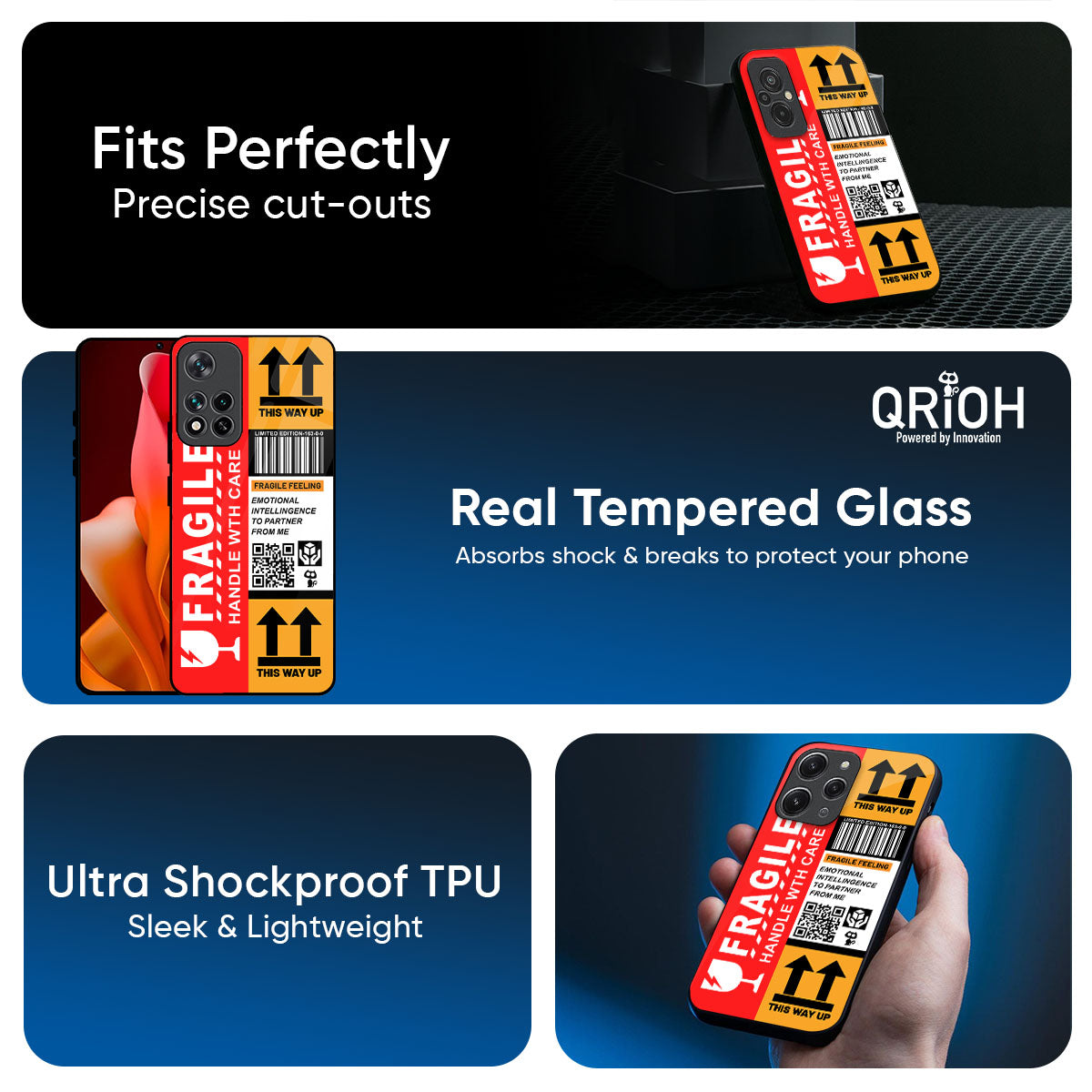 Handle With Care Glass Case for Mi 15 5G