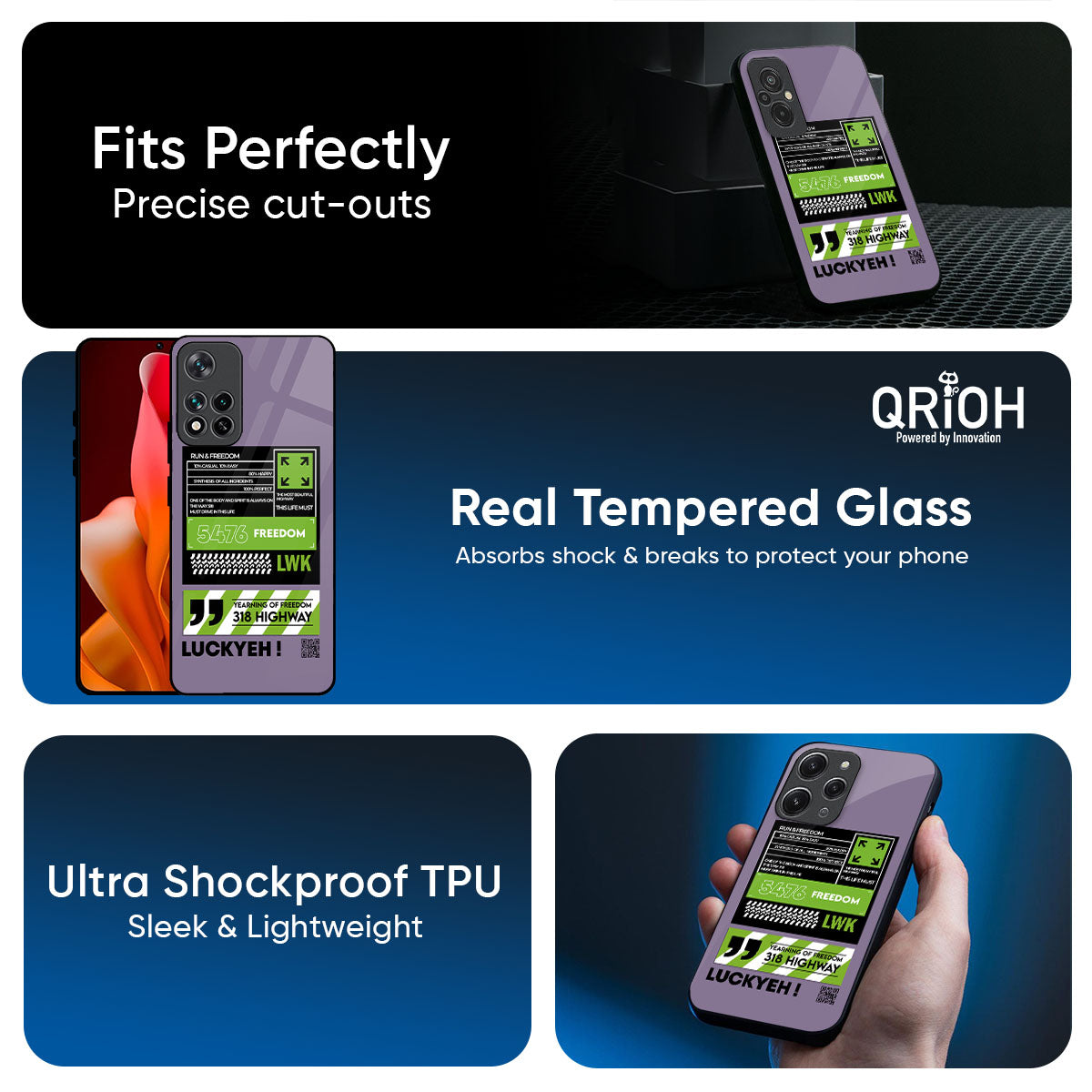 Run & Freedom Glass Case for Mi 15 5G