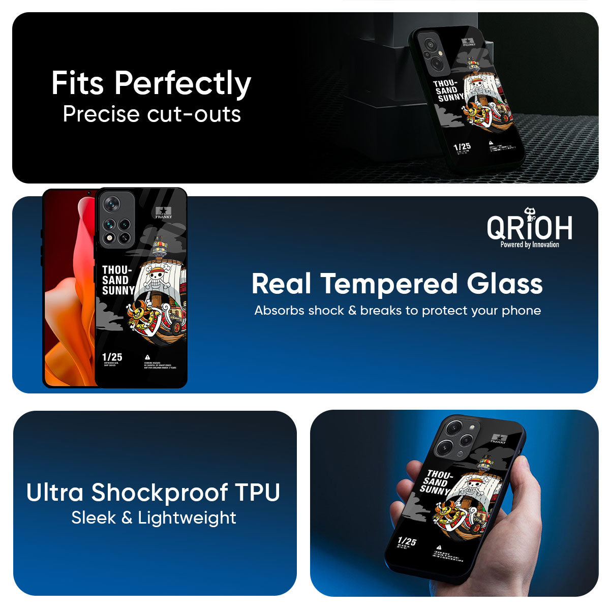 Thousand Sunny Glass Case for Mi 15 5G
