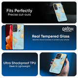 Travel Map Glass Case for Redmi 15 5G
