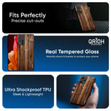 Timber Printed Glass Case for Realme P3 5G
