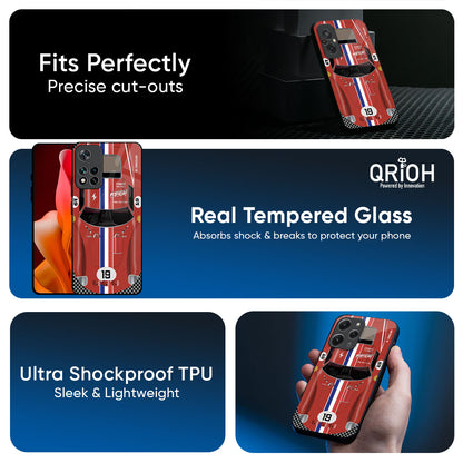 Racing Vintage Glass Case for Redmi note 15 Pro +