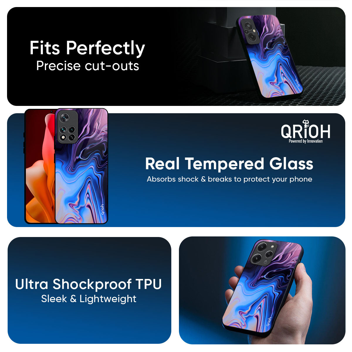 Psychic Texture Glass Case for Mi 15 5G