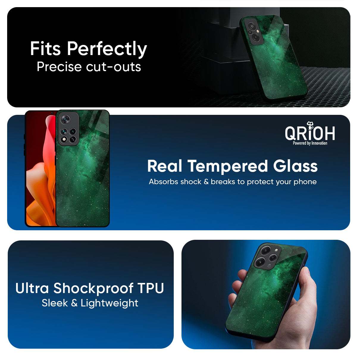 Emerald Firefly Glass Case For Redmi Note 15 5G