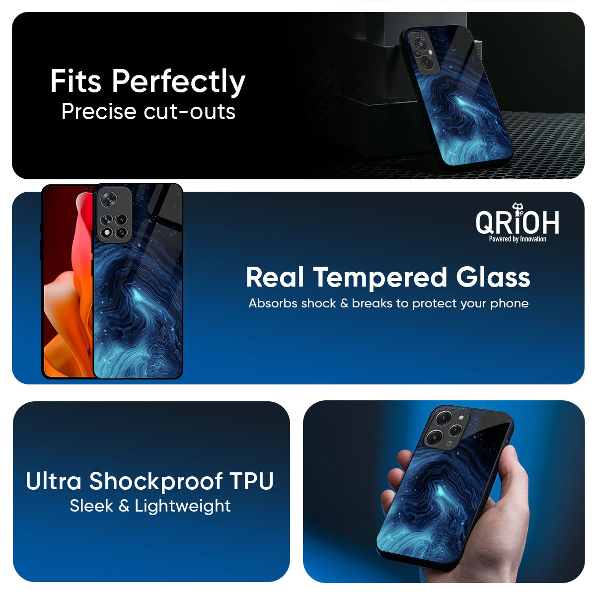 Dazzling Ocean Gradient Glass Case For Xiaomi 17 5G