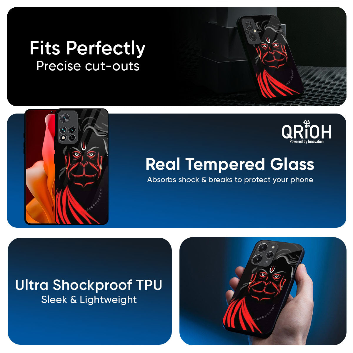 Lord Hanuman Glass Case For Redmi Note 15 5G
