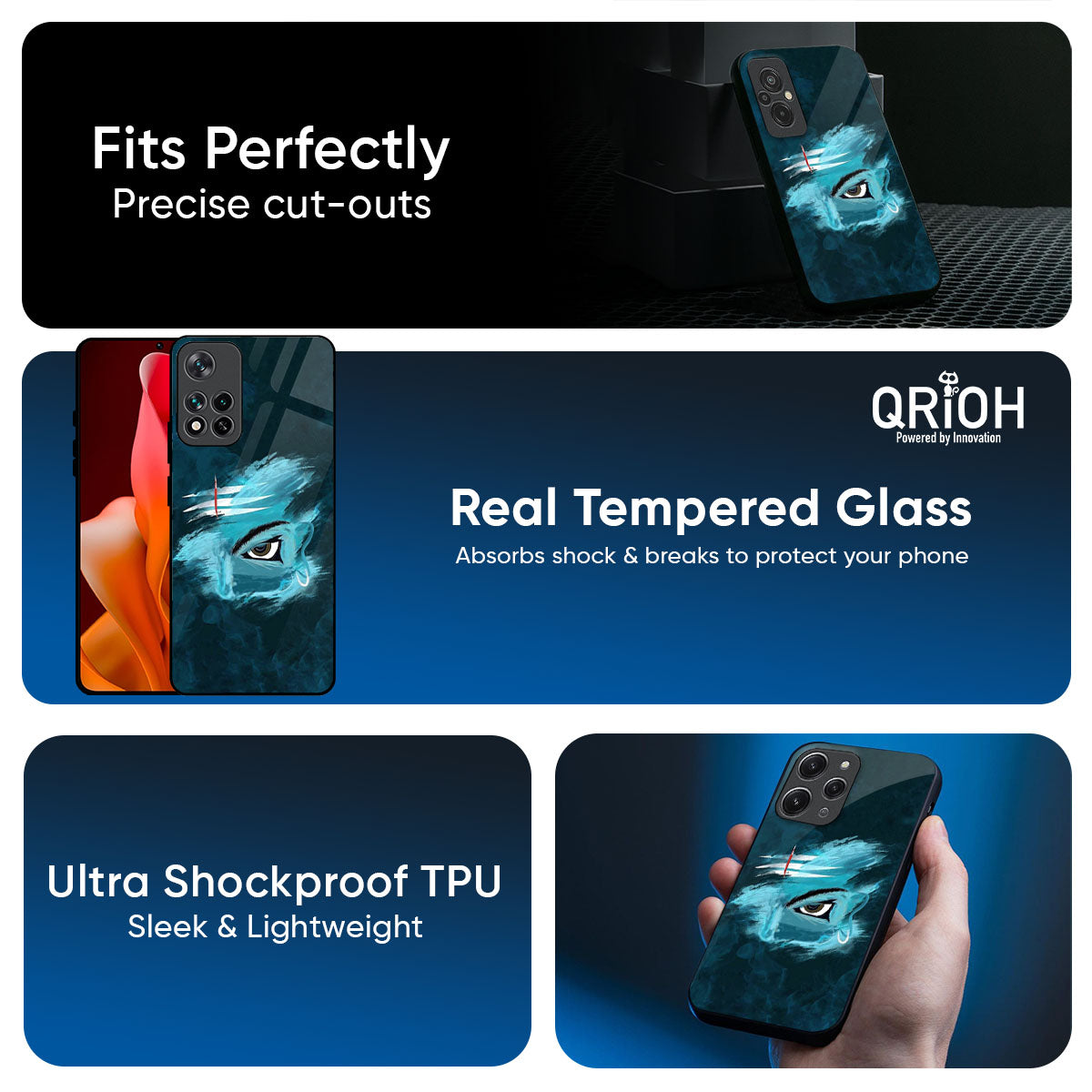 Power Of Trinetra Glass Case For Redmi note 15 Pro +
