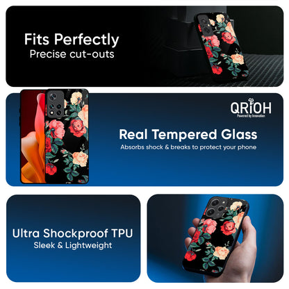 Floral Bunch Glass Case For Mi 15 5G