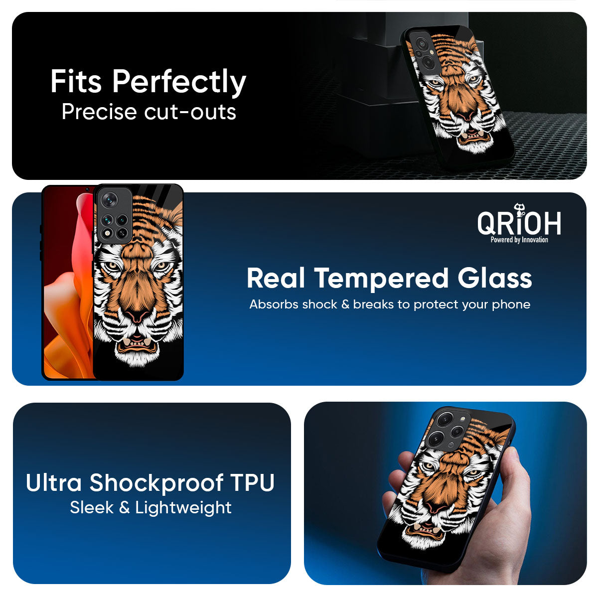 Angry Tiger Glass Case For Mi 15 5G