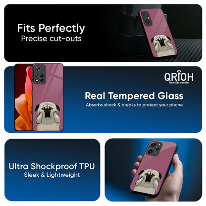 Funny Pug Face Glass Case For Redmi Note 15 Pro 5G