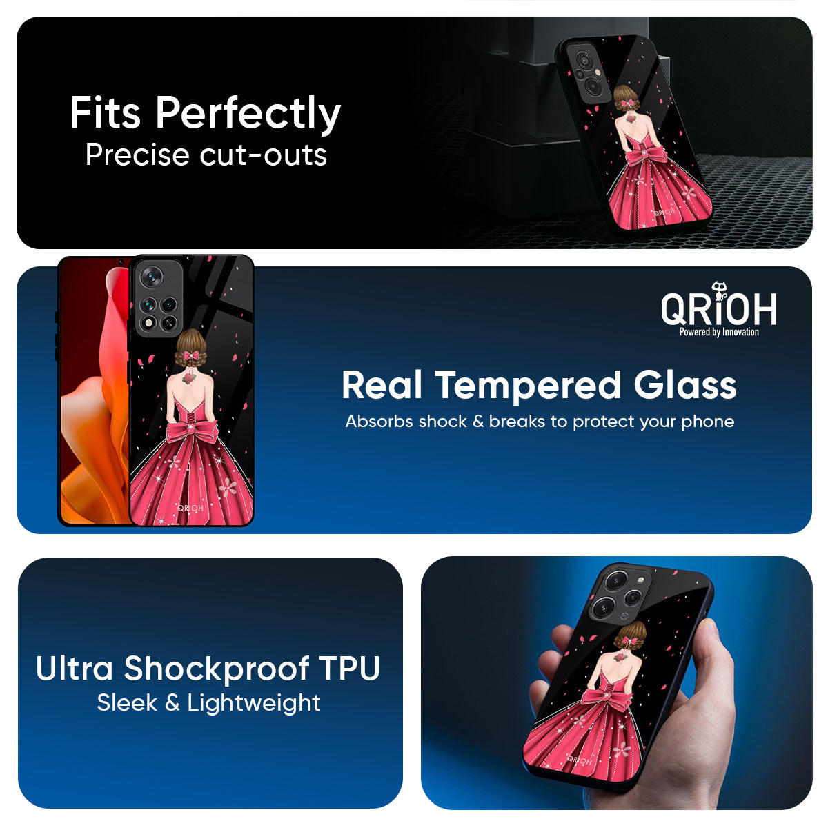 Fashion Princess Glass Case for Redmi note 15 Pro +