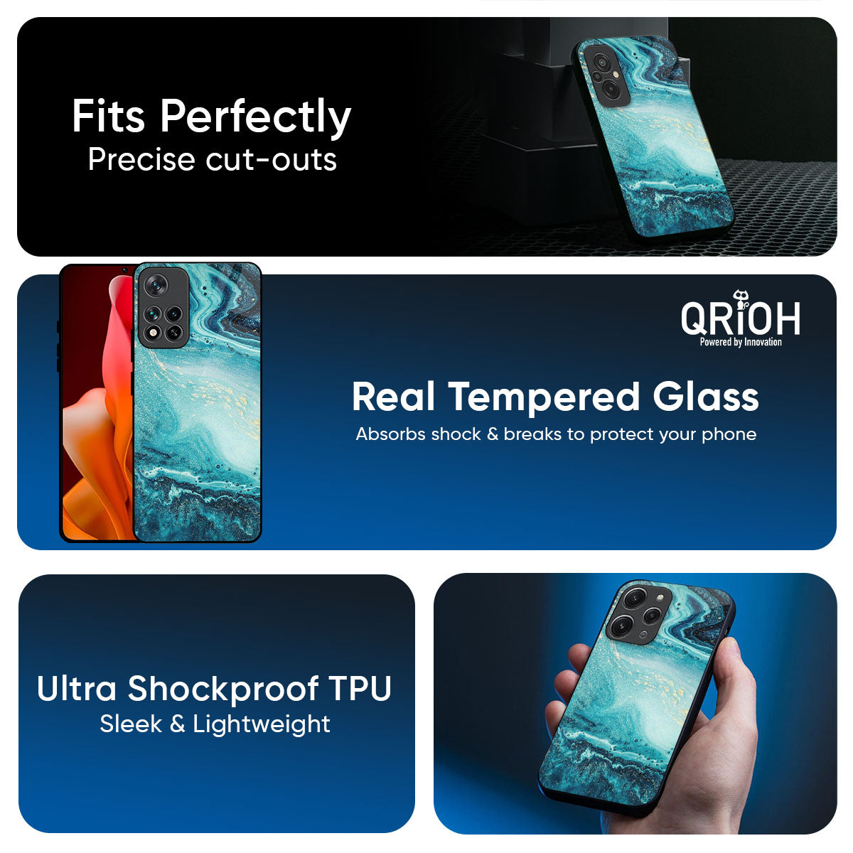 Sea Water Glass Case for Redmi Note 15 Pro 5G