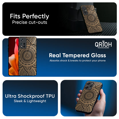 Luxury Mandala Glass Case for Mi 15 5G