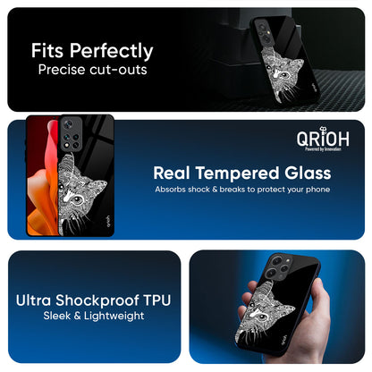 Kitten Mandala Glass Case for Redmi 15 5G