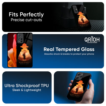 Luffy One Piece Glass Case for Redmi Note 15 Pro 5G